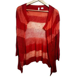 Moth Anthropologie Blouse M/M 3/4 Sleeves FIsh Net Orange
